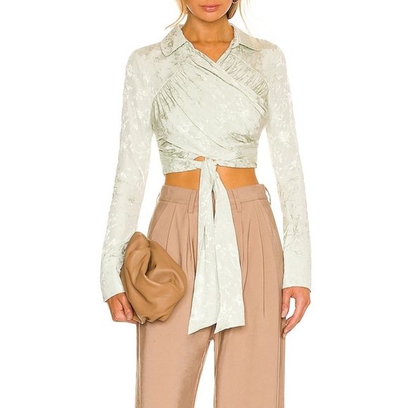 Lovers & Friends Elaine Top in Jade Green - Picture 1 of 6